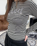 Ruben Striped Print Hoodie