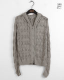 Forea Two-Way Punching Over Fit Knit Hood Zip-up