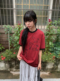 [unisex] Moab Horse Printing Ringer Short Sleeve Tee