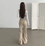 Banding Unique Cooling Patch Pocket Span Bootcut Pants