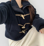 Teddy Bear Collar Winter Point Duffle Jacket