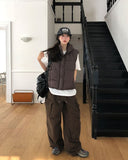 Solin Stonewashed Diagonal Cargo Pants