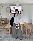Hinbo Summer Check Roll-up Short Sleeve Shirt