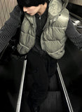 Metal Khaki Hood COSYHARU Banding Padding Vest