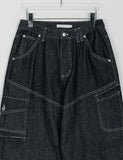 Kata Stitch Cargo Denim Pants