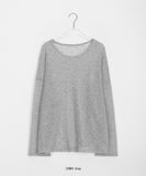 [BAONHAUS] Arondeu Linen Round Long Sleeve Tee