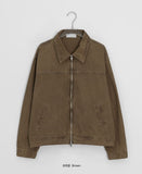[Unisex] Telmu Cotton Pigment Trucker Over Jacket