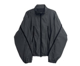 Curve Incision Zipper Jumper