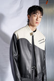 Wave Zipper Biker Jacket Man