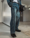Ocean Wash Side Cut Denim Pants