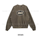 Oasis Crack Lettering Pigment Sweatshirt