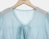 Muha Sheer Short Sleeve Blouse