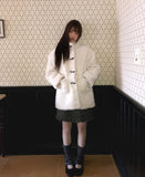 Boha Fluffy Fur High Neck Duffle Midi Coat