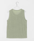 Kyoko Basic Linen Button Sleeveless