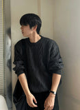 Cable Cosyharu Semi-over Knit
