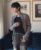 Pollim High Neck Muscle Fit Warmer Knit Zip-Up