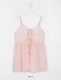 Narumi Flower Two Way Ribbon Layered Sleeveless Midi One Piece