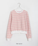 Coco Round Check Crop Cardigan