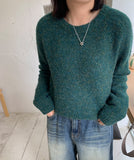Cat mix color crop knit