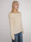 OFF SHOULDER LOOSE KNIT