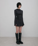 Hooded High Neck Long Dress