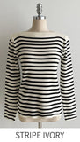 Demu Stripe Boat Neck Knit