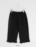 Derson Lace Shirring Banding Capri Pants