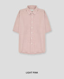 Ruffly linen short sleeve shirt