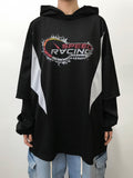 RACING MESH LAYERED HOODIE