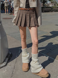 Melo Pleats Checkered Pantskirt