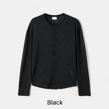 Rogen Ribbed Linen Button Cardigan