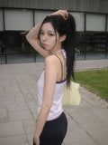 Heart Color Matching Halter Layered Sleeveless Set