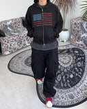 Nether Flag Crop Hood Zip-Up