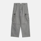 Radic Washed Zipper Cargo Wide Pants