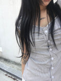Harper Blue Stripe Shirring Blouse