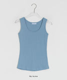 Duhin Basic Color Layered Round Sleeveless