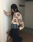 Karim Rose Flower Knit Cardigan