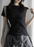 Cut off draped T-shirt