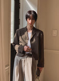 Lens Button Crop Blazer
