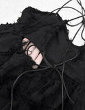 Black Swan Backless Fringe Bustier Top