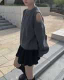 Mino banding flare mini skirt