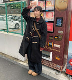 Ohane Wool Collar Duffel Long Coat - Wool 50