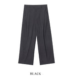Deep corduroy one-tuck pants