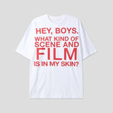 Film Lettering Oversized Short Sleeve T-shirt