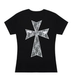 LACE BACK CROSS Short Sleeve Tee