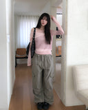 Poria Diagonal Mix Boat Neck Knit