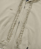 Laced Multi-Drawstring Zip-Up Hoodie