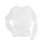 Art Pleated See-Through Long Sleeve