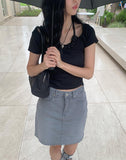 Cobo Halter Layered Short Sleeve T-shirt