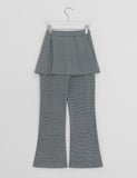 Sashio Stripe Layered Skirt Pants